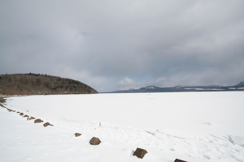 冬の屈斜路湖