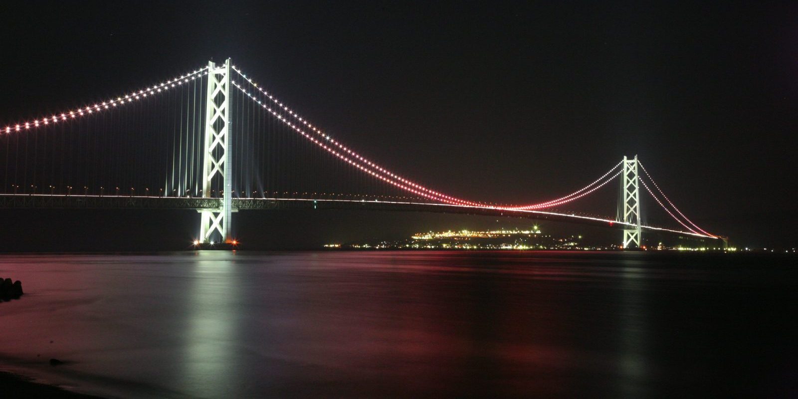日本の夜 明石大橋
