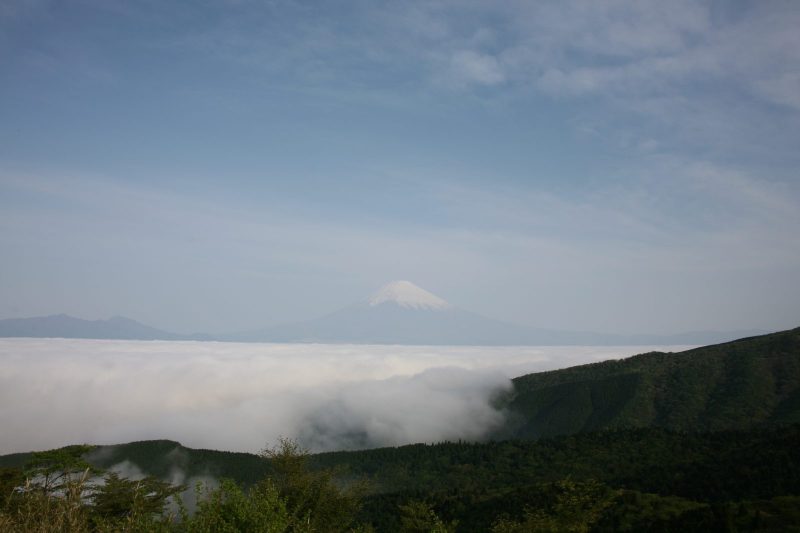 杓子峠から見る富士山