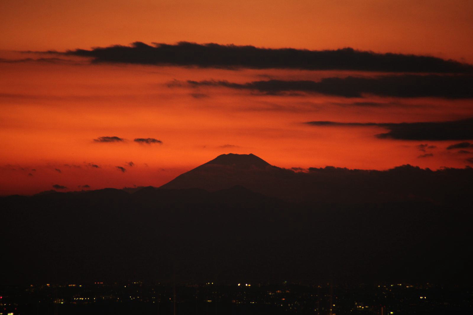 六本木ヒルズから見る富士山