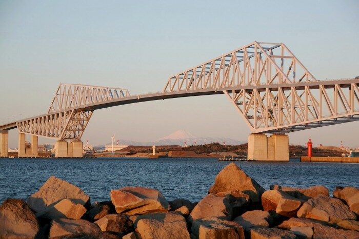 東京ゲートブリッジと富士山