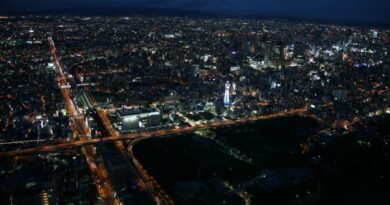 あべのハルカスから見る夜景　大阪の風景