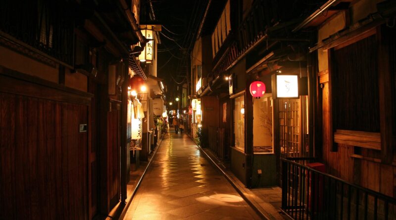 日本の夜の風景　京都