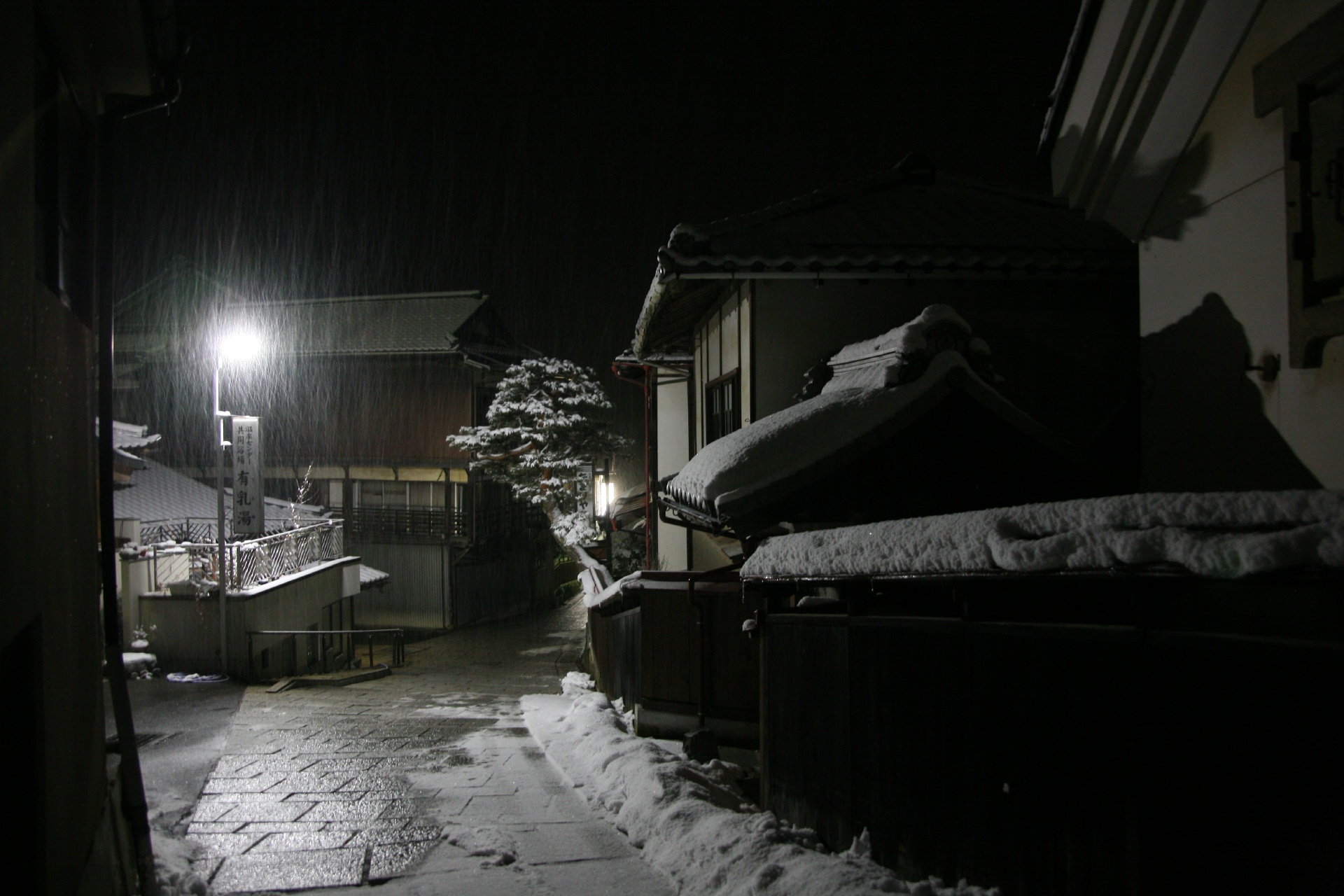 日本の冬の夜