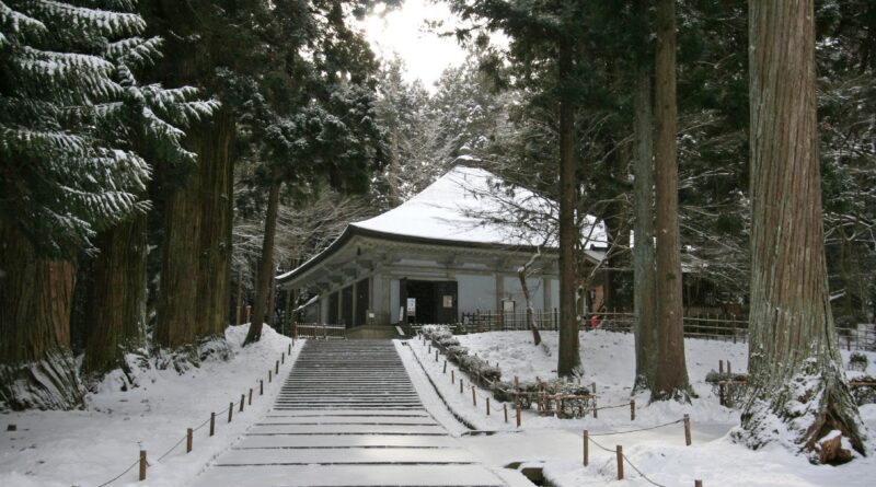 雪の中尊寺