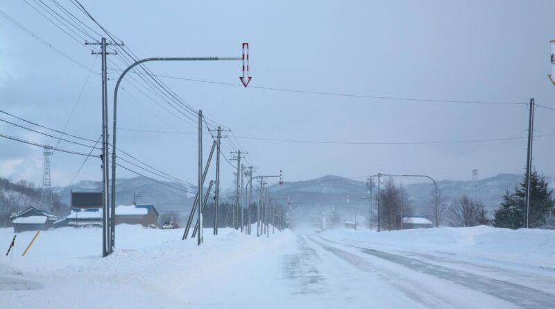 冬の北海道の道路